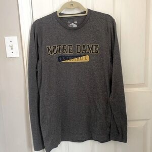 Under Armour Men’s Notre Dame Football Long Sleeve Athletic Style Tee Shirt